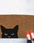 Peeking Cat Doormat