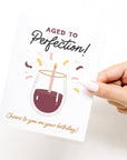 Aged to Perfection Wine Greeting Card