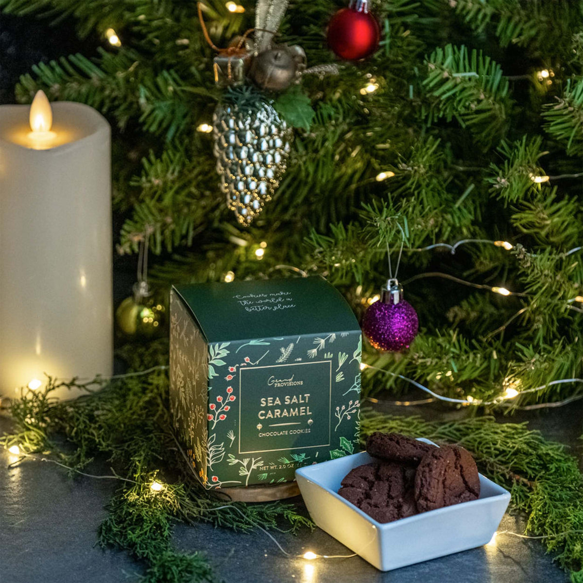 Holiday Sea Salt Caramel Cocoa Cookies (2 oz)