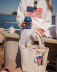 USA Sail Flag Floating Keychain