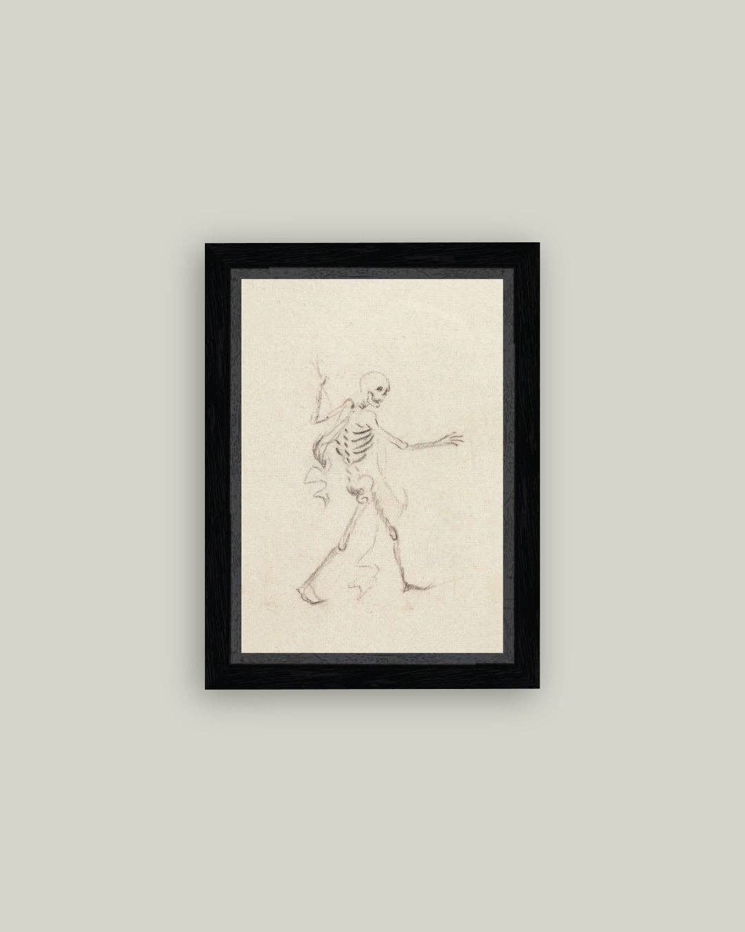 Walking in a Dead Man's Bones Framed Antique Art