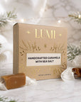 Fall Handcrafted Caramels with Sea Salt – Beige Box, 2 oz