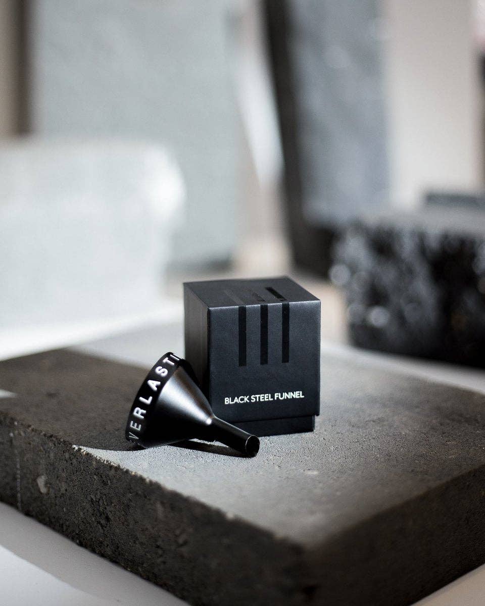 Black Steel Funnel for Pristine Oil