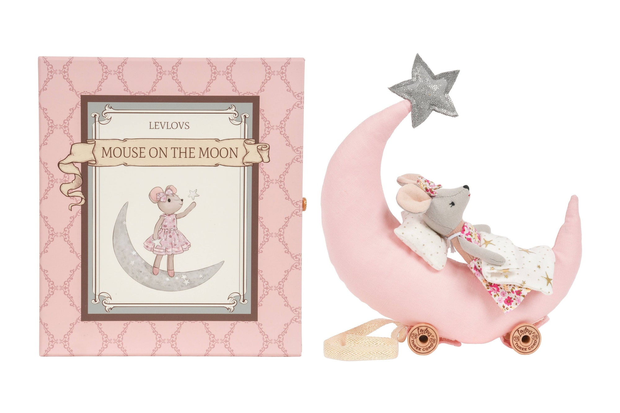 Sweet Dreams Mouse on Moon Plush | Keepsake Nursery Gift &amp; Children's Toy