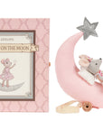 Sweet Dreams Mouse on Moon Plush | Keepsake Nursery Gift & Children's Toy
