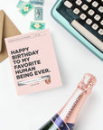 Scratch-off Card -  Favorite Human Being - Birthday