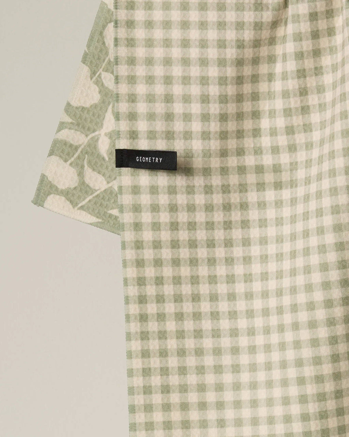 Sage Blossom Luxe Kitchen Geometry Towel