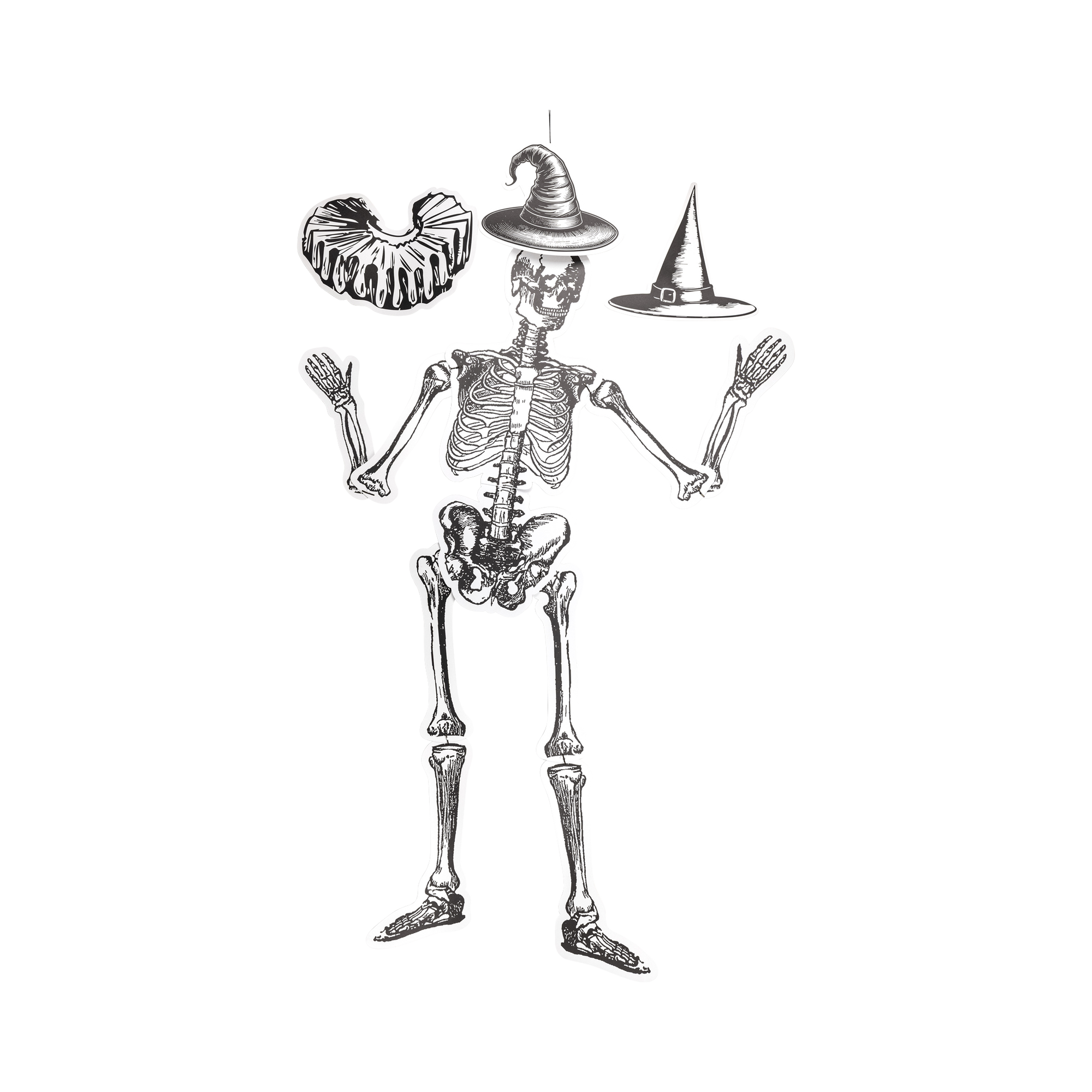Large Paper Skeleton Set | 5 Foot Halloween Party Decor