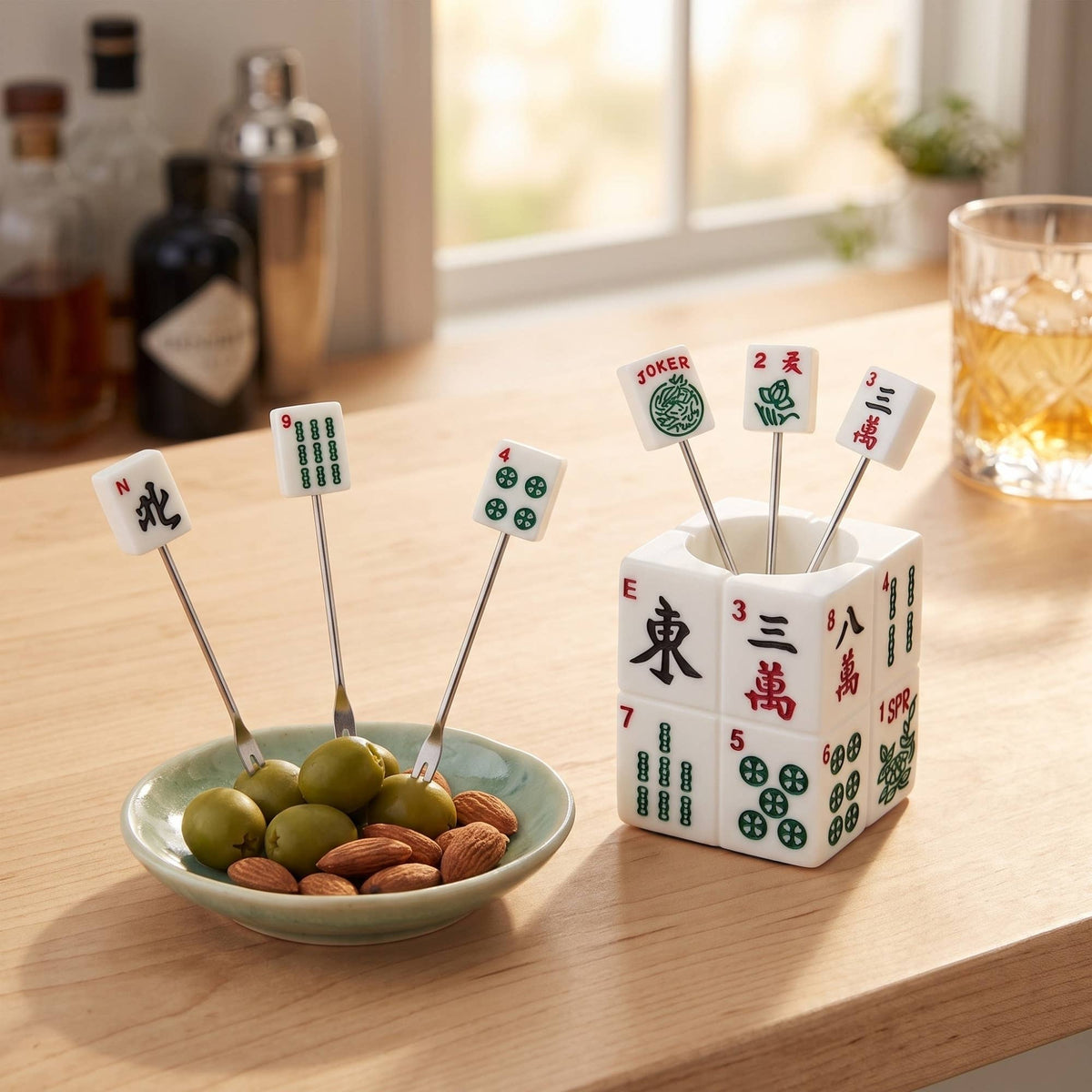7-Piece MahJong Cocktail Pick Set