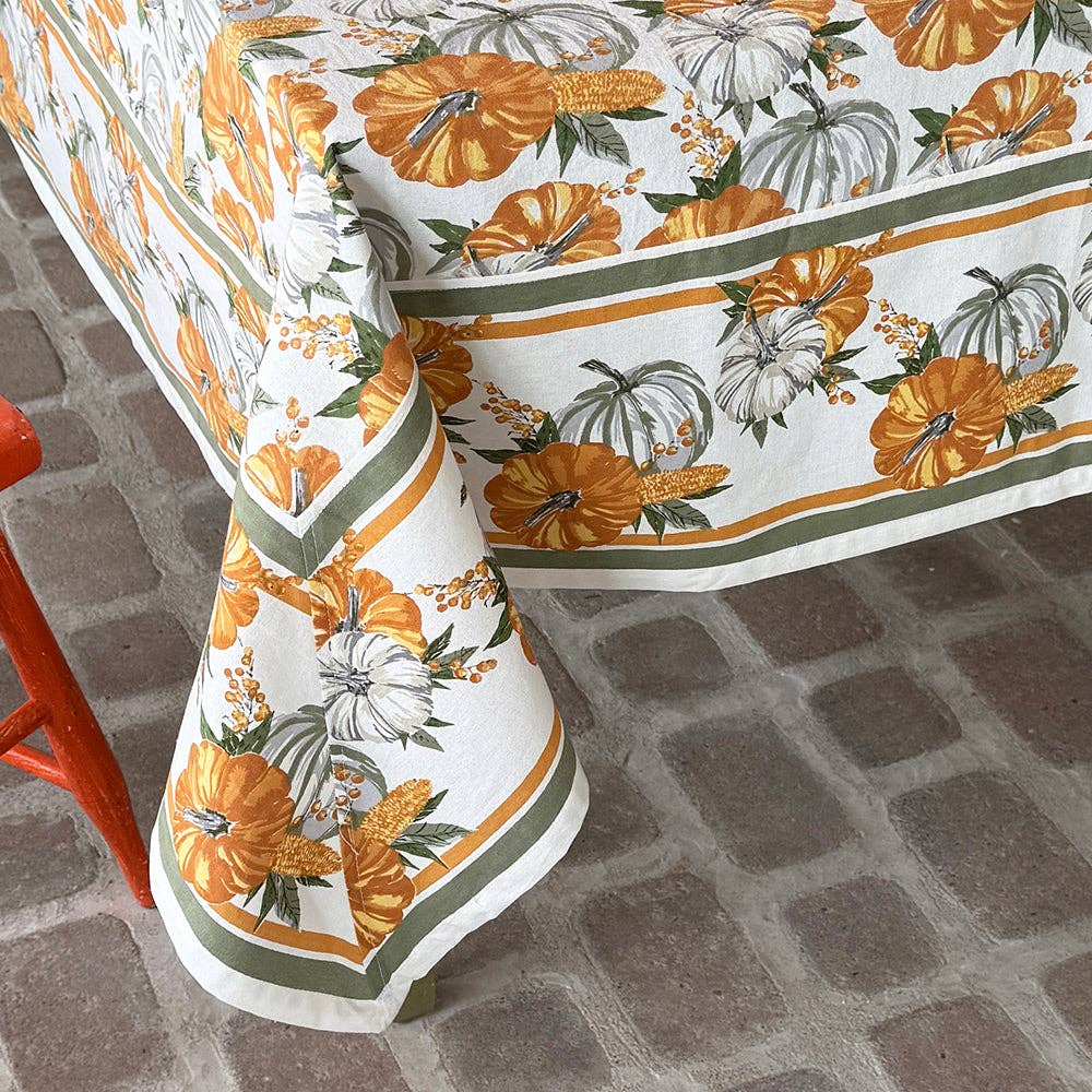 Pumpkin Watercolor Tablecloth