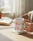 11 oz Cozy Cute Ceramic Mug–Mahjong Tiles