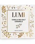 Holiday Vanilla Sea Salt Caramels – White Box, 2 oz