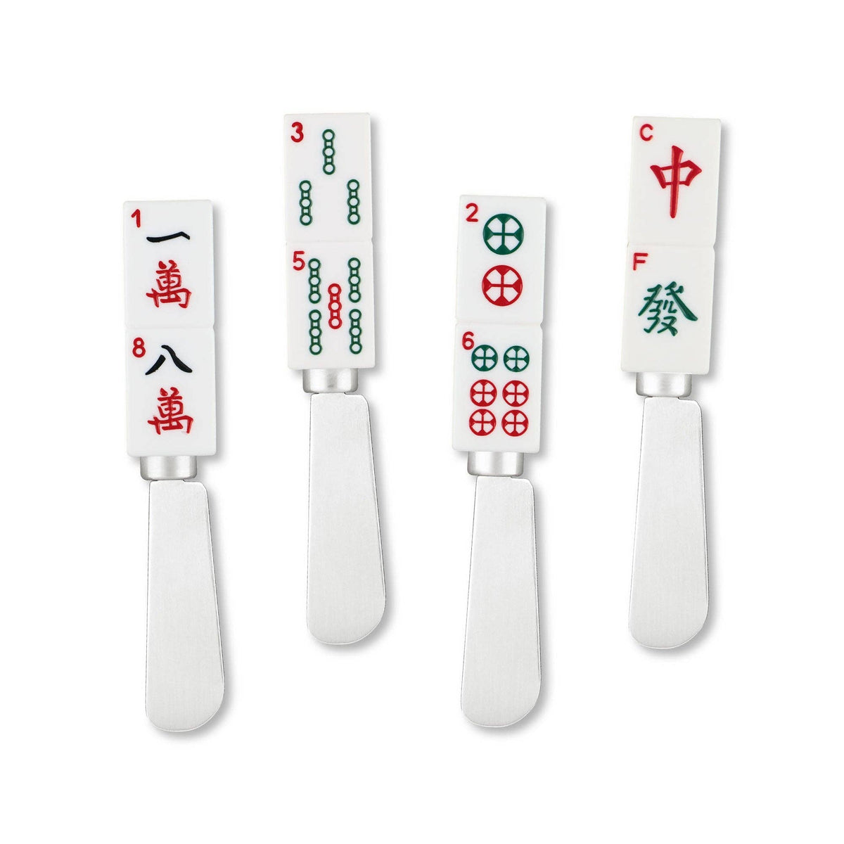 4-Piece Mahjong Resin Cheese Spreader