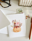 Pumpkin bouquet notecard