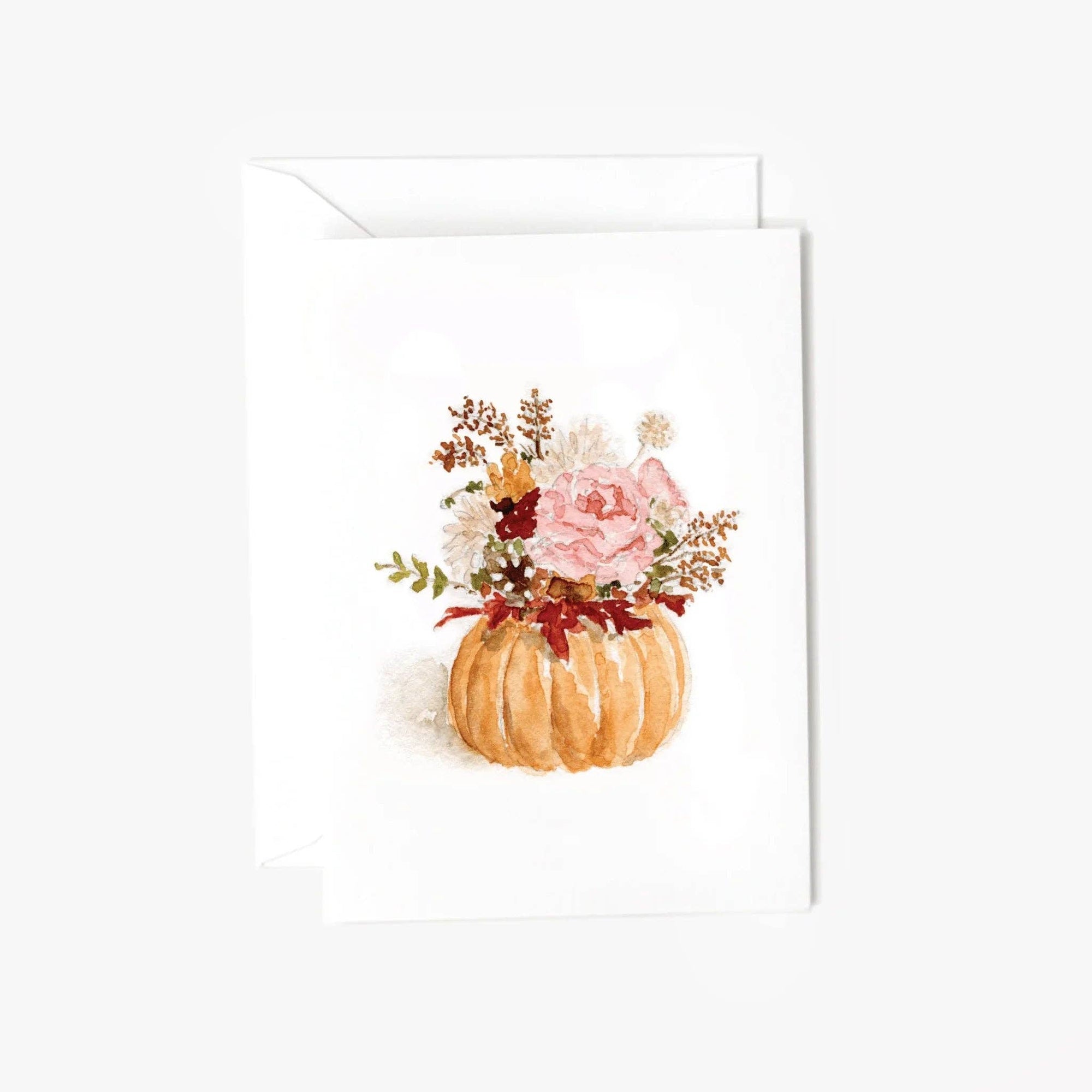 Pumpkin bouquet autumn mini enclosure notecard