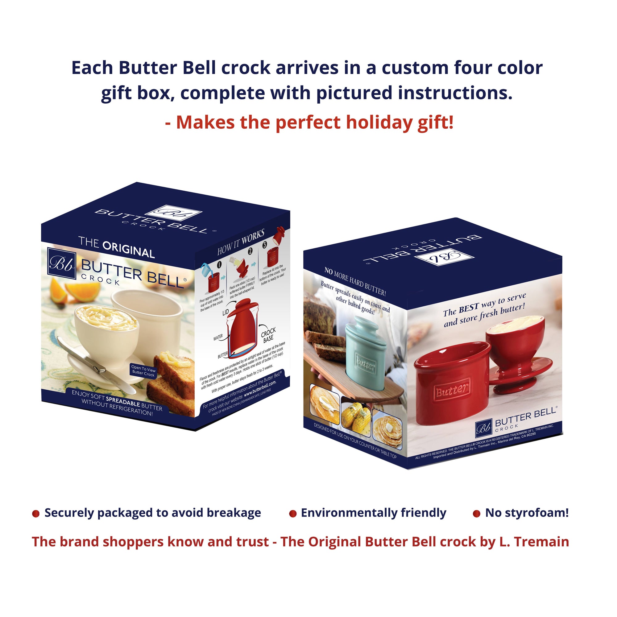 The Original Butter Bell® Crock - Cafe Matte Gray