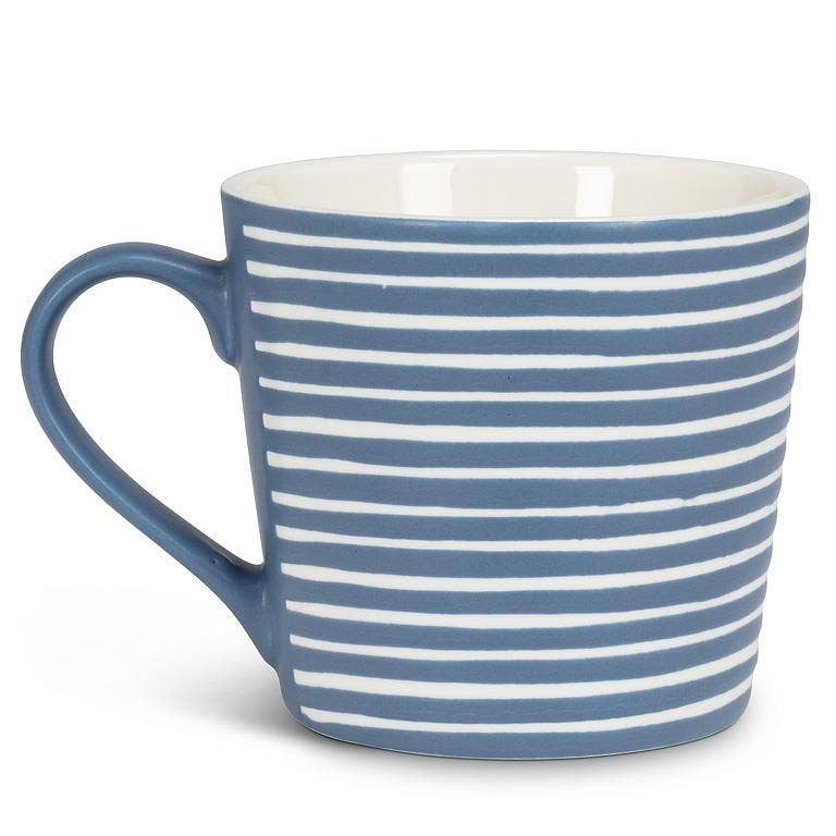 Graphic Stripes Mug-Blue-3.5"H(13oz)