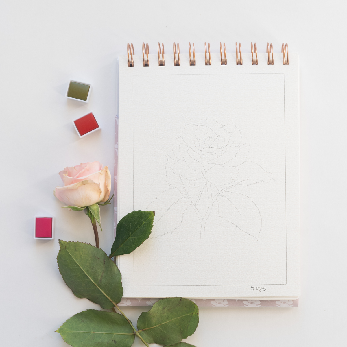 Flowers watercolor workbook