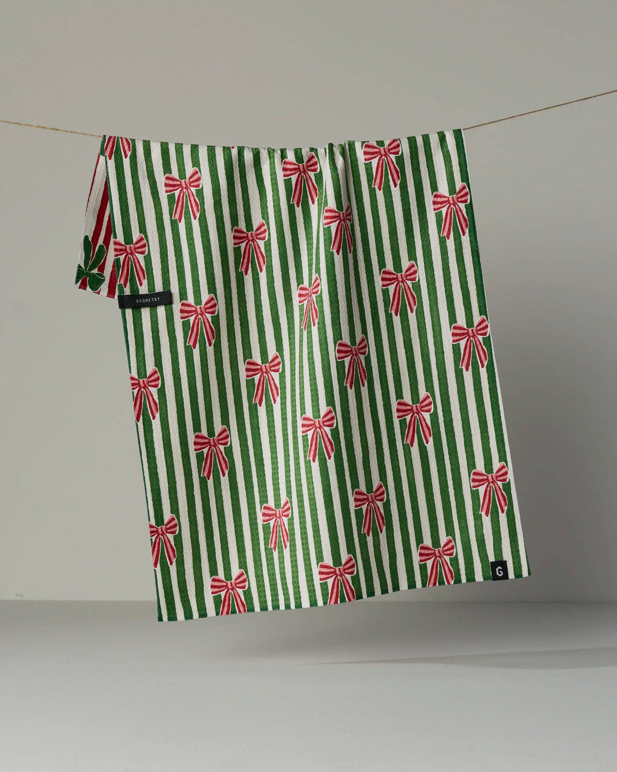 Ribbon Bows Luxe Geometry Kitchen Towel