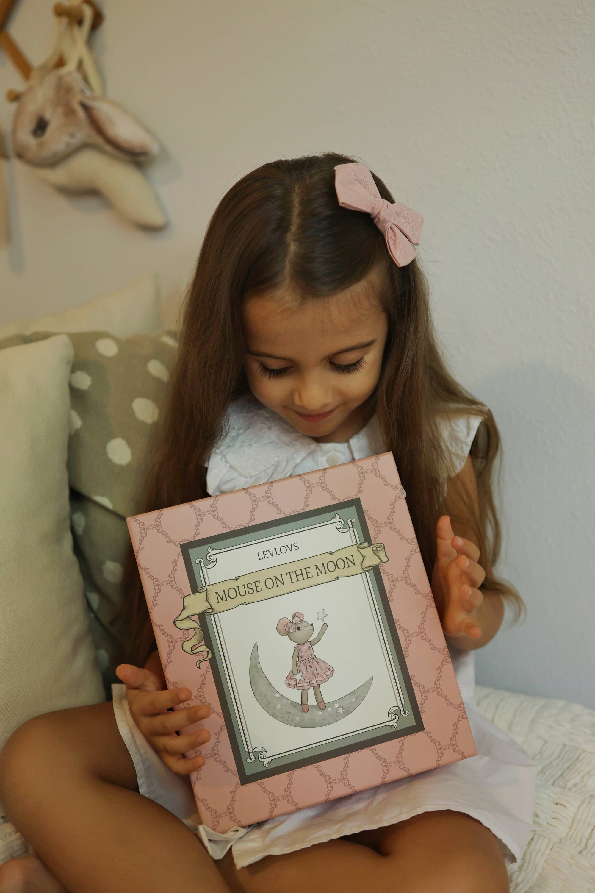 Sweet Dreams Mouse on Moon Plush | Keepsake Nursery Gift &amp; Children's Toy