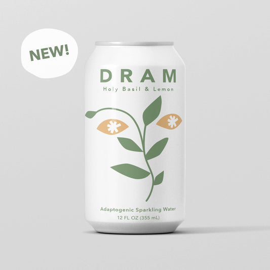 Holy Basil & Lemon Adaptogenic Sparkling Water