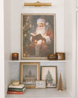 Classic Santa Framed Vintage Christmas Canvas Art