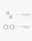 AUDREY HOOPS - pave - GOLD