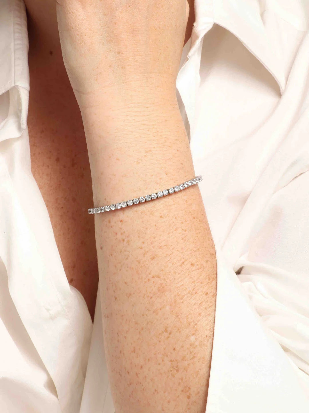BLAIR BRACELET 3mm - pave - SILVER