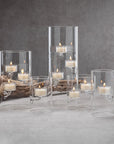 Suspended Glass Tealight Holder / Hurricane - Small