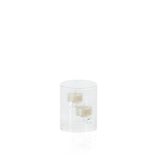 Suspended Glass Tealight Holder/Hurricane-4x4.75,M