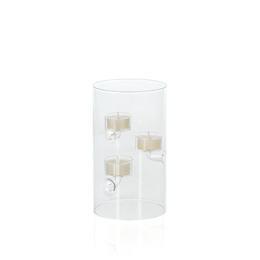 Suspended Glass Tealight Holder/Hurricane-4.75x8.2