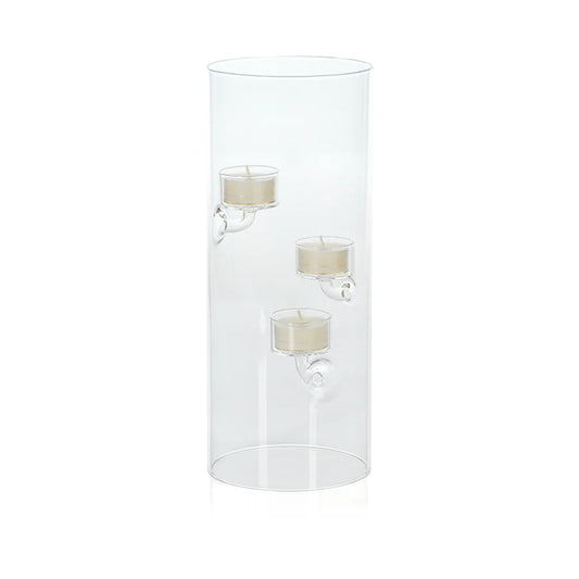 Suspended Glass Tealight Holder/Hurricane-4.75x11.