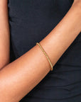 CROWN BRACELET 3mm - GOLD