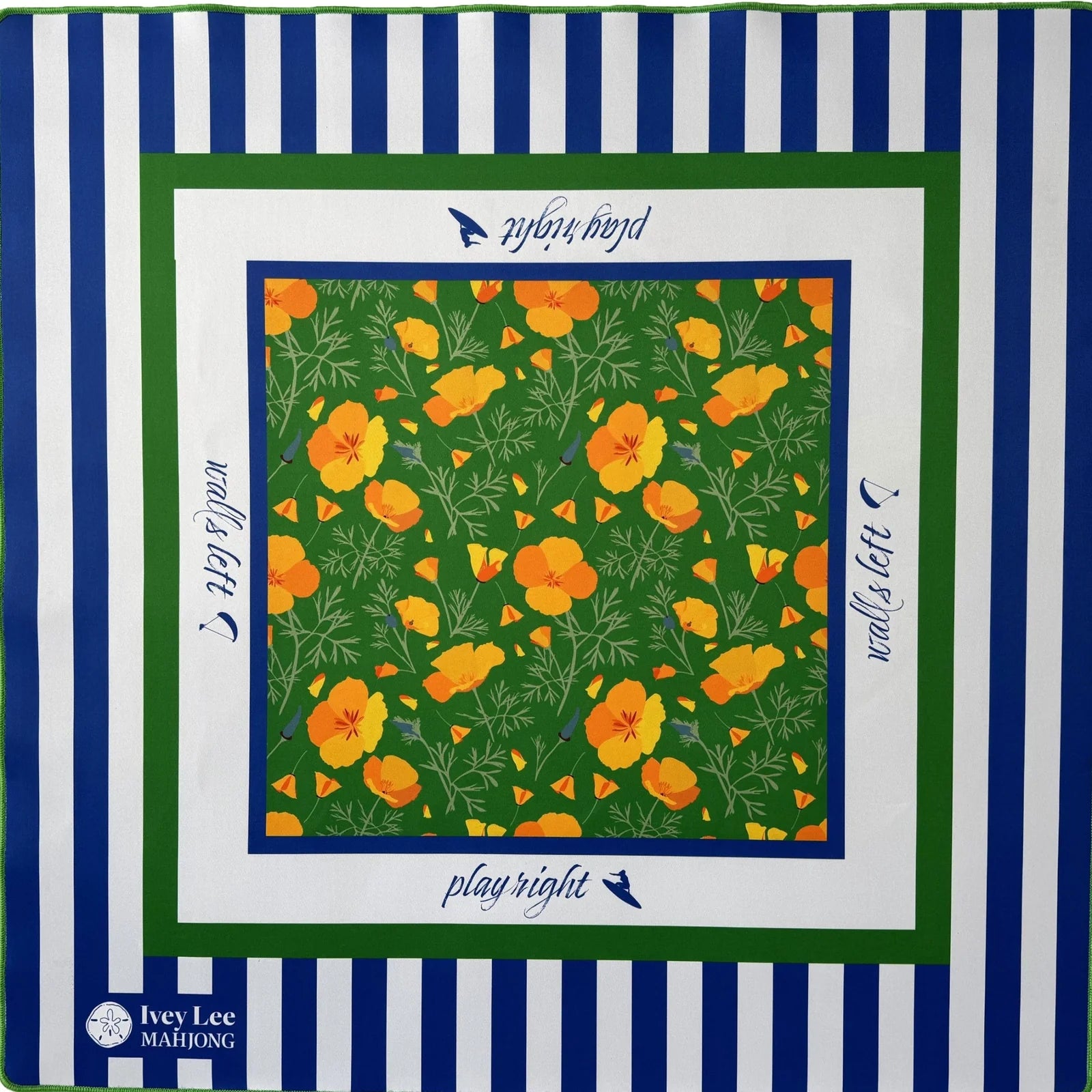 California Poppies Mahjong Mat - PRESALE
