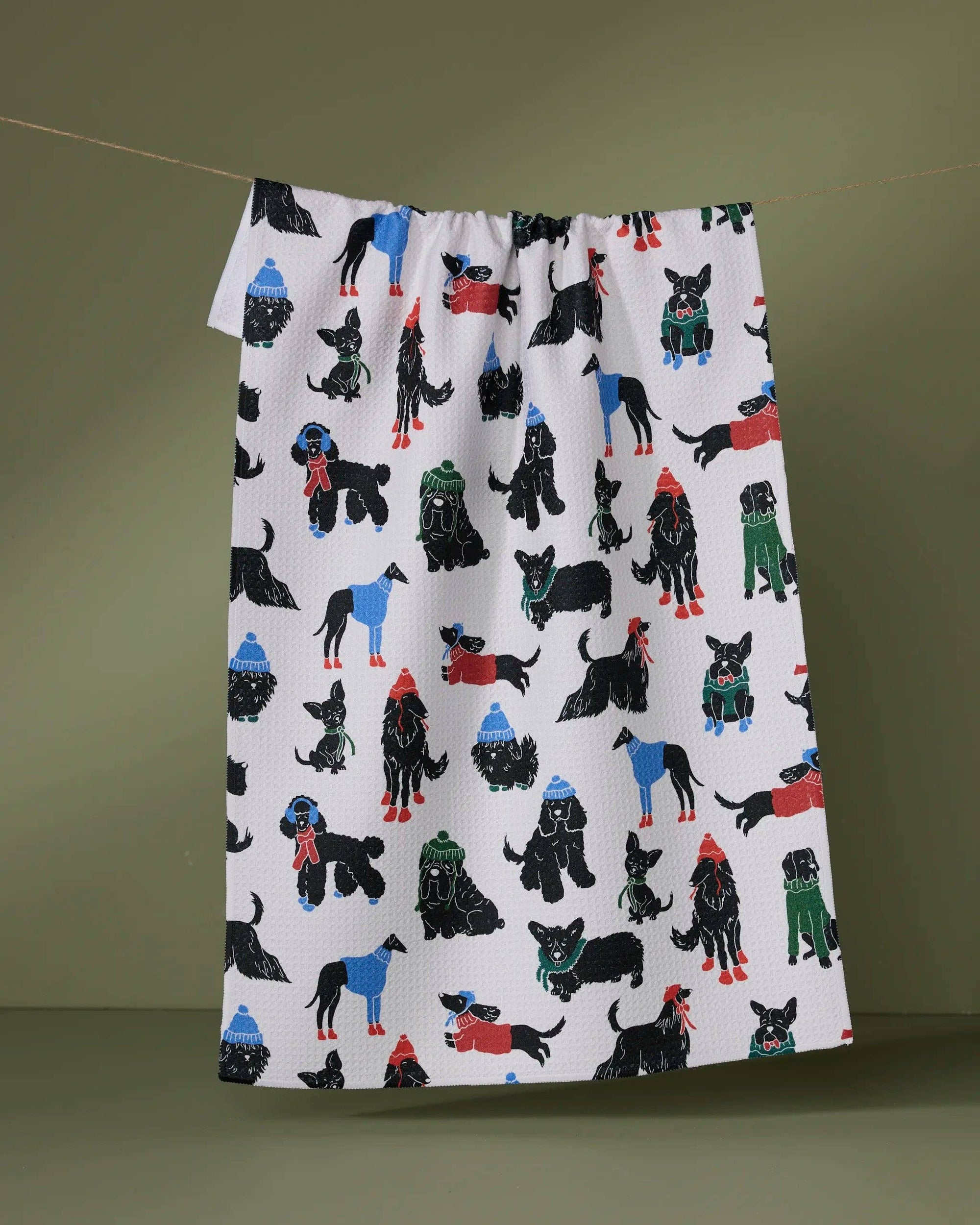Dogue Magazine Geometry Kitchen Tea Towel made from recycled materials with quick-drying Geoweave fabric