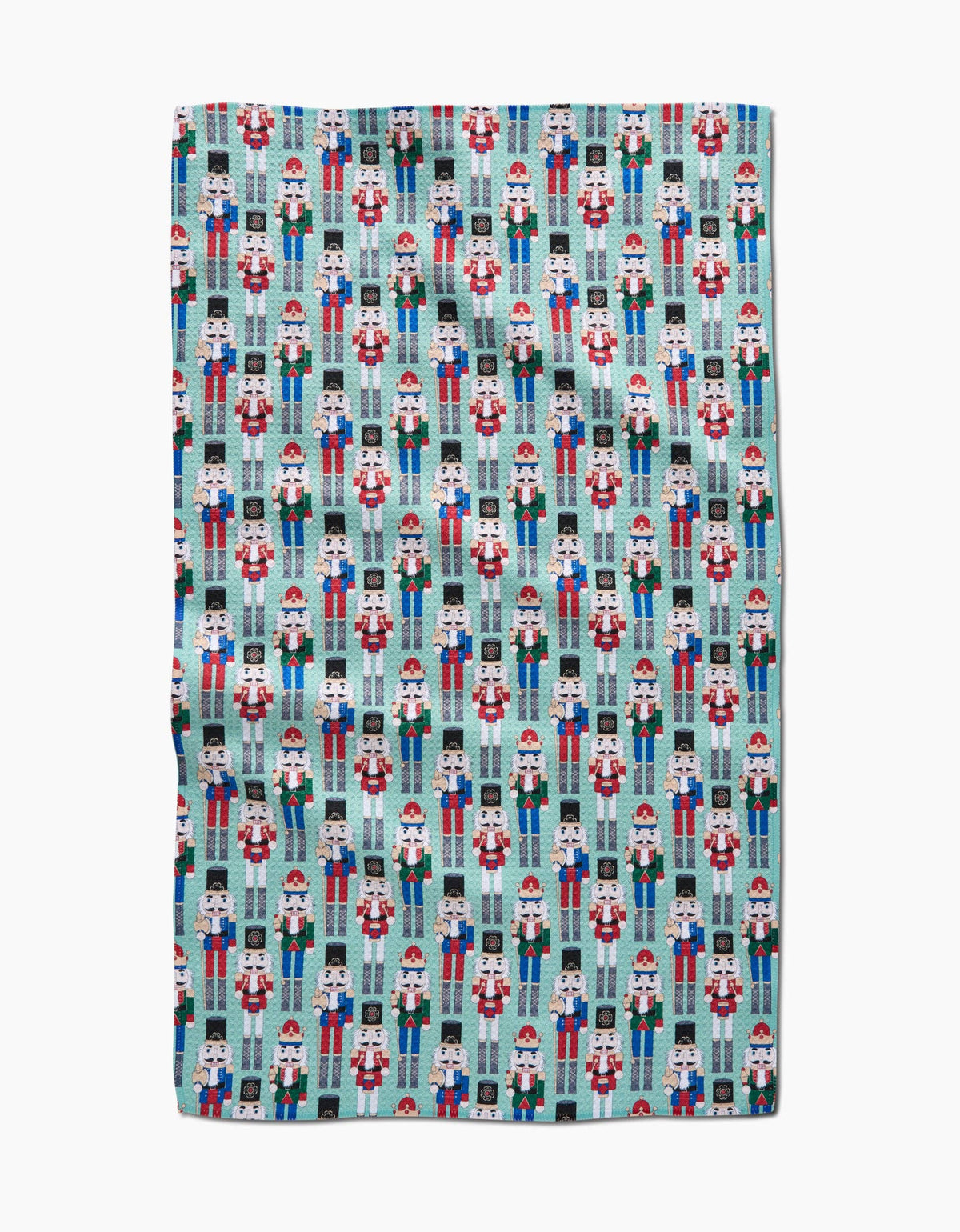 Nuts Cracking Geometry Kitchen Tea Towel made from recycled materials, ultra-absorbent and quick-drying