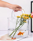 Glass Purse Vase Clear