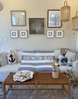 Huntington Beach Multi-Stripe Throw – Light Blue & White