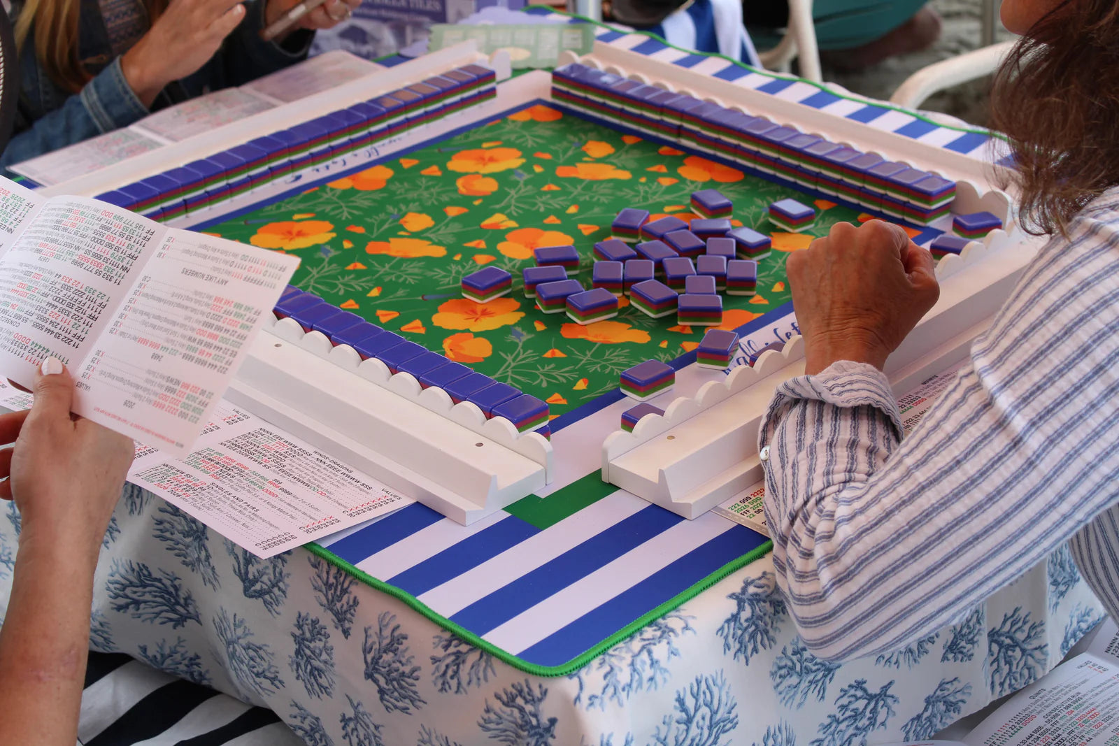 California Poppies Mahjong Mat - PRESALE
