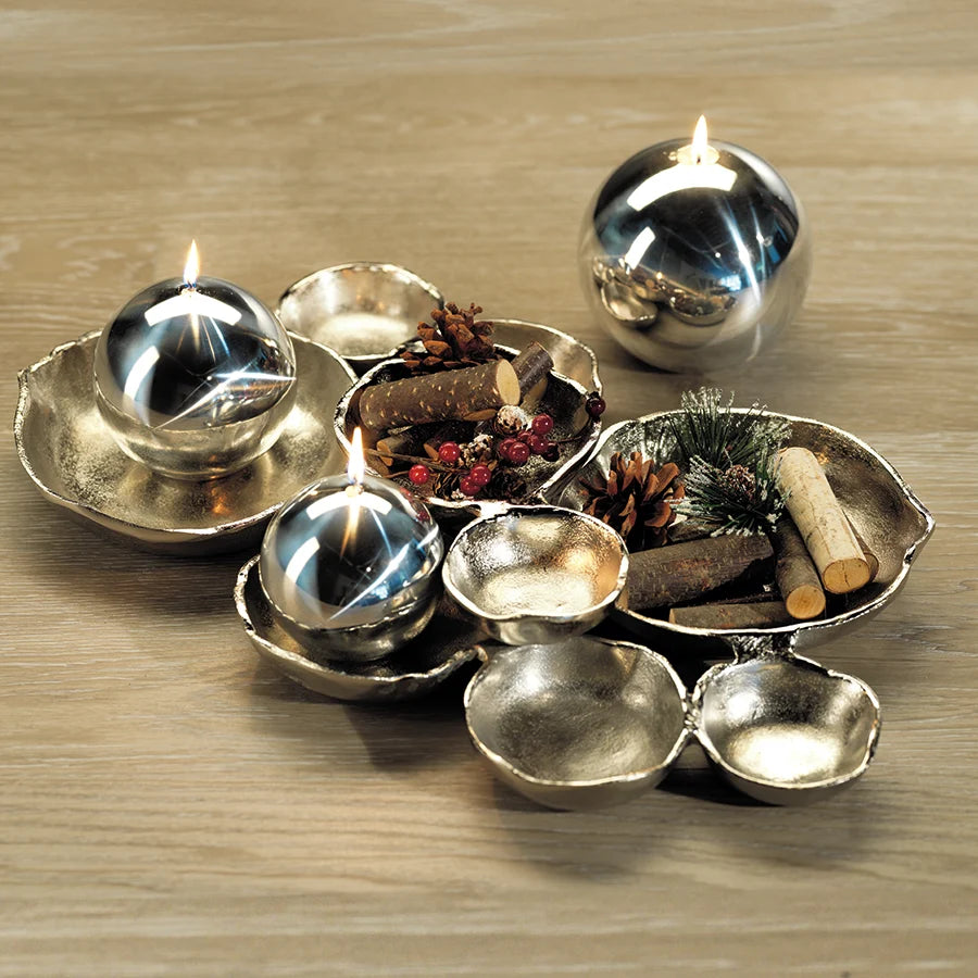 Cluster of Nine Serving Bowls - Nickel
