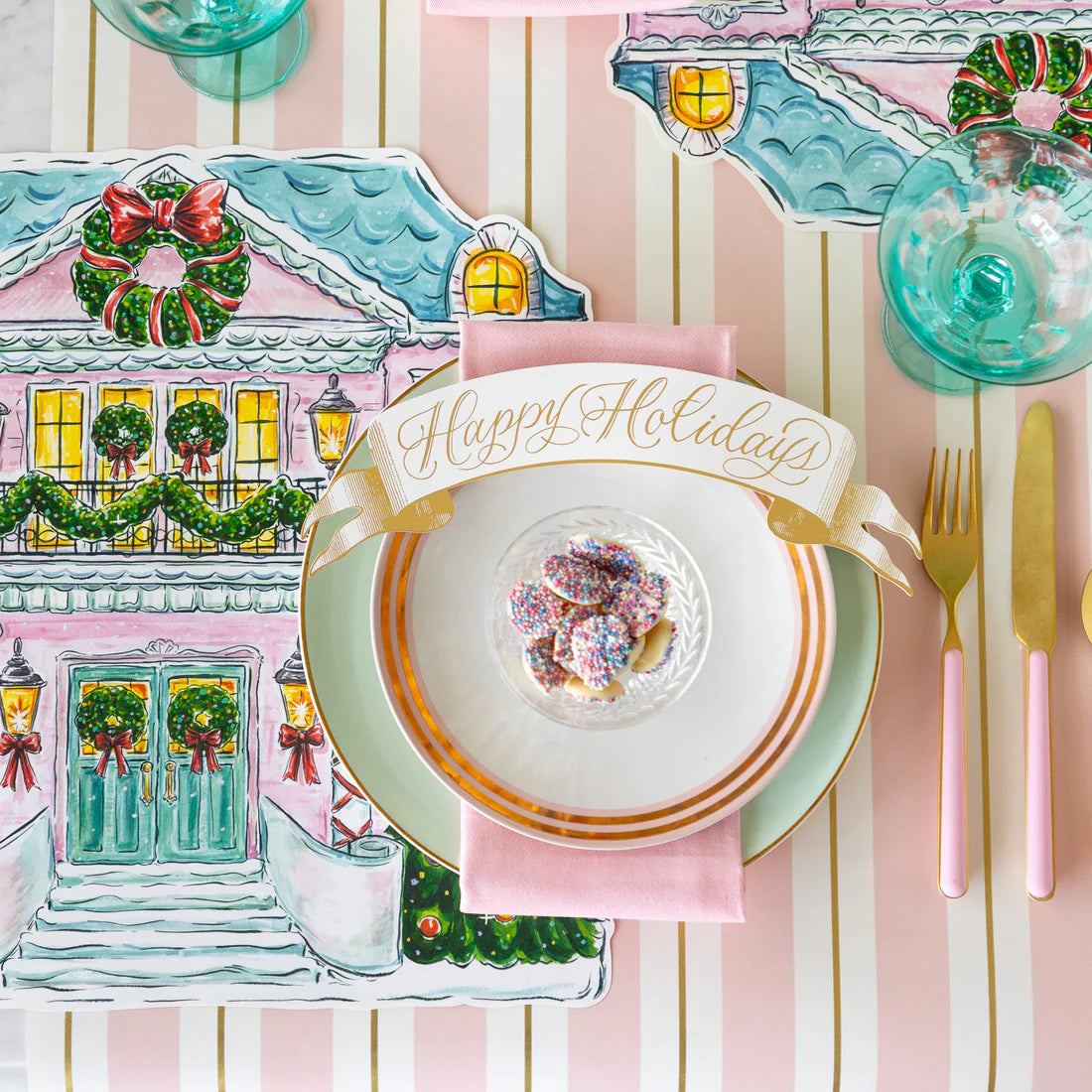 Happy Holidays Banner Table Accent