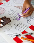 Coloring Summer Treats Placemat - 18 sheets