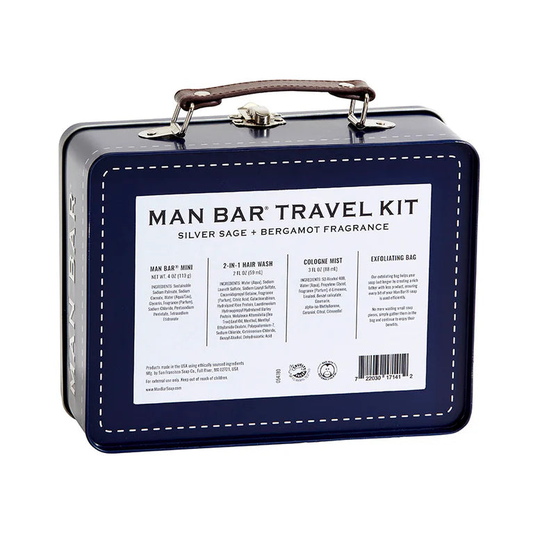 Man Bar Travel Kit - Silver Sage + Bergamot