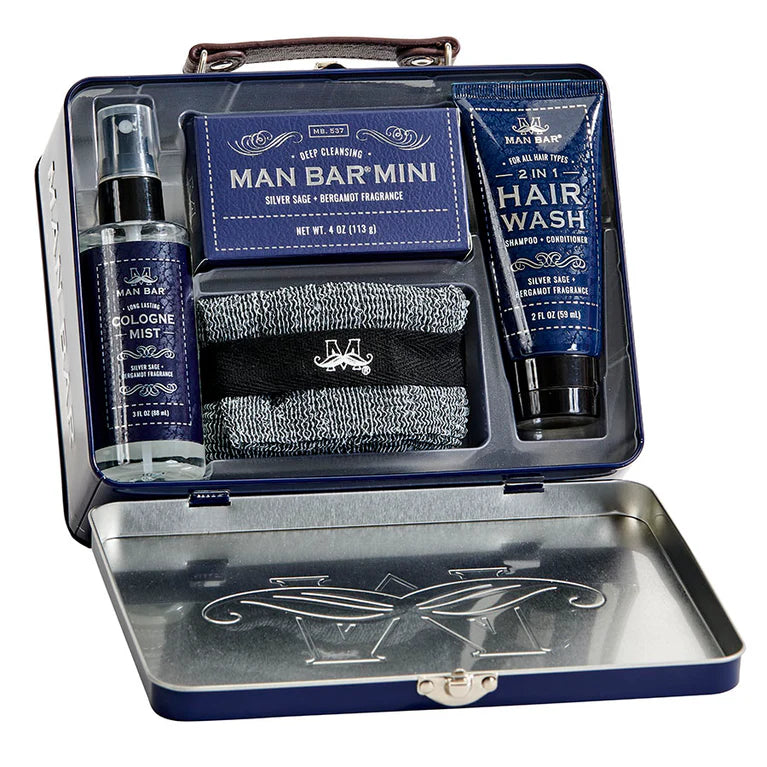 Man Bar Travel Kit - Silver Sage + Bergamot