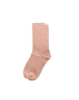 Women's Solid Soft Flat Knit Cashmere Blend Crew Sock