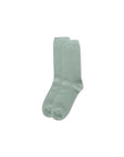 Women's Solid Soft Flat Knit Cashmere Blend Crew Sock