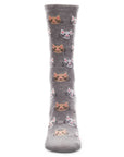 Women's Soft Cheerful Cat Face Cashmere Crew Socks
