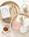 Scallop Napkin - Gold Heart