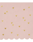 Scallop Napkin - Gold Heart