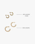 RITA HOOPS - pave - GOLD